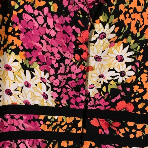 K PETITE COLLECTION, Floral, Button Up Front Closure, Blouse, petite size 16 - Picture 6 of 15